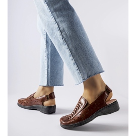 Brown openwork sandals from Glafi 1