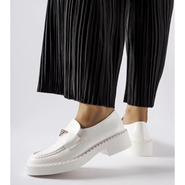 Inna Milne white women's moccasins 1