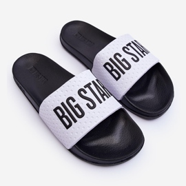 Classic Women's Flip-Flops Big Star MM274713 White and Black 1