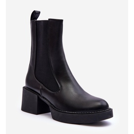 Chelsea boots with massive high heels, Black Ironna 1