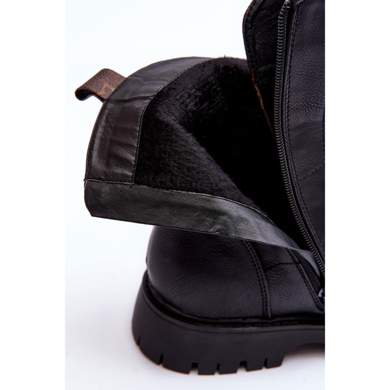 Leather Worker Boots Black Lonevis brown 2