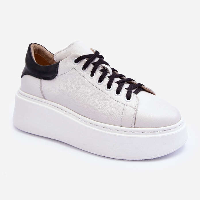 Lemar Women's Leather Sports Shoes on the Platform White Milonia 1 Lemar Women's Leather Sports Shoes on the Platform White Milonia 1