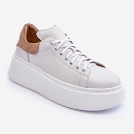 Lemar Women's Leather Sports Shoes on the Platform White Milonia 1 Lemar Women's Leather Sports Shoes on the Platform White Milonia 1