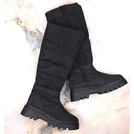 Women's high, insulated snow boots, black Big Star MM274332 1