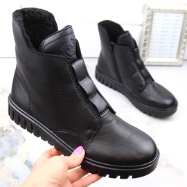 Leather comfortable women's insulated black boots Rieker Y3458-00 1 Leather comfortable women's insulated black boots Rieker Y3458-00 1