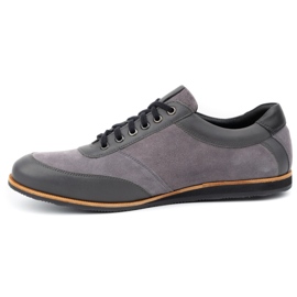 Olivier Gray men's leather shoes 7007KB grey 1