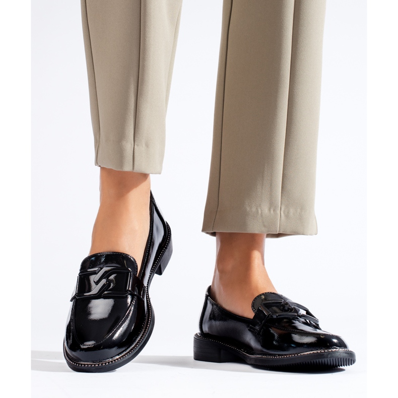 Black lacquered Shelovet women's shoes 2 Black lacquered Shelovet women's shoes 2