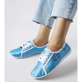 Women's blue Woodstock sneakers 1