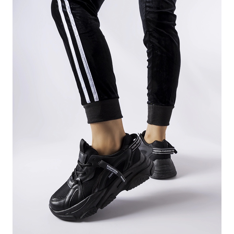Black Fida sneakers with a thick sole 1 Black Fida sneakers with a thick sole 1