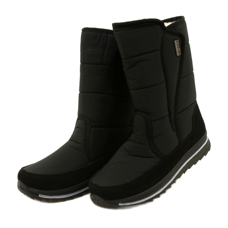 Women's insulated snow boots progress progj-22-128 black 3
