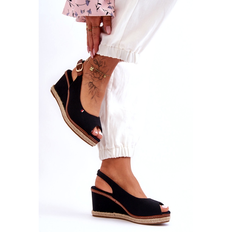 Women's Classic Wedge Sandals Black Katie 1 Women's Classic Wedge Sandals Black Katie 1