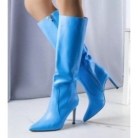 BM Blue high heel boots from Jaylin 1