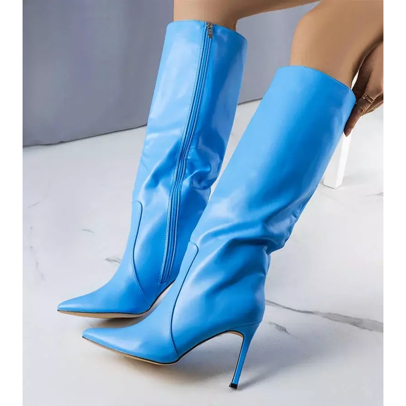 BM Blue high heel boots from Jaylin 2