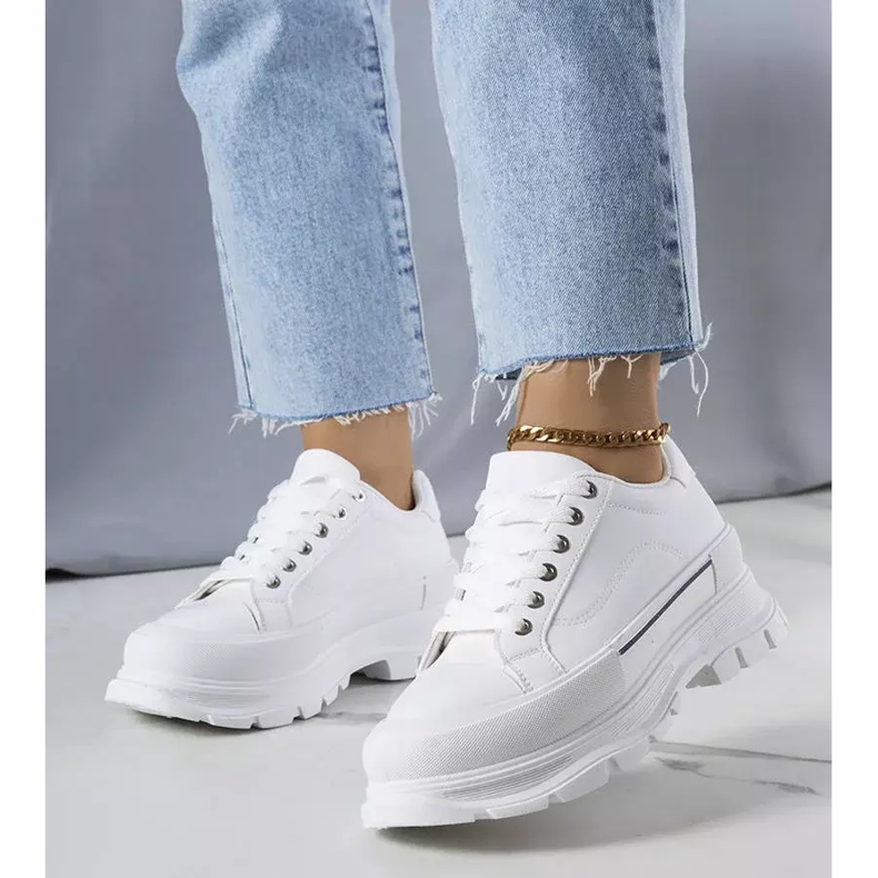 BM Kari white high platform sneakers 1