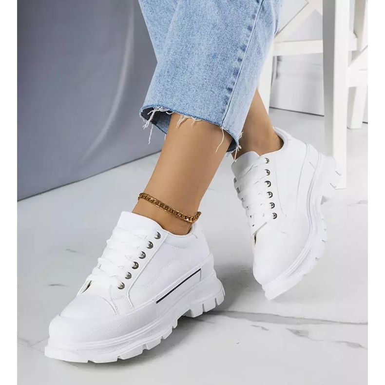 BM Kari white high platform sneakers 2