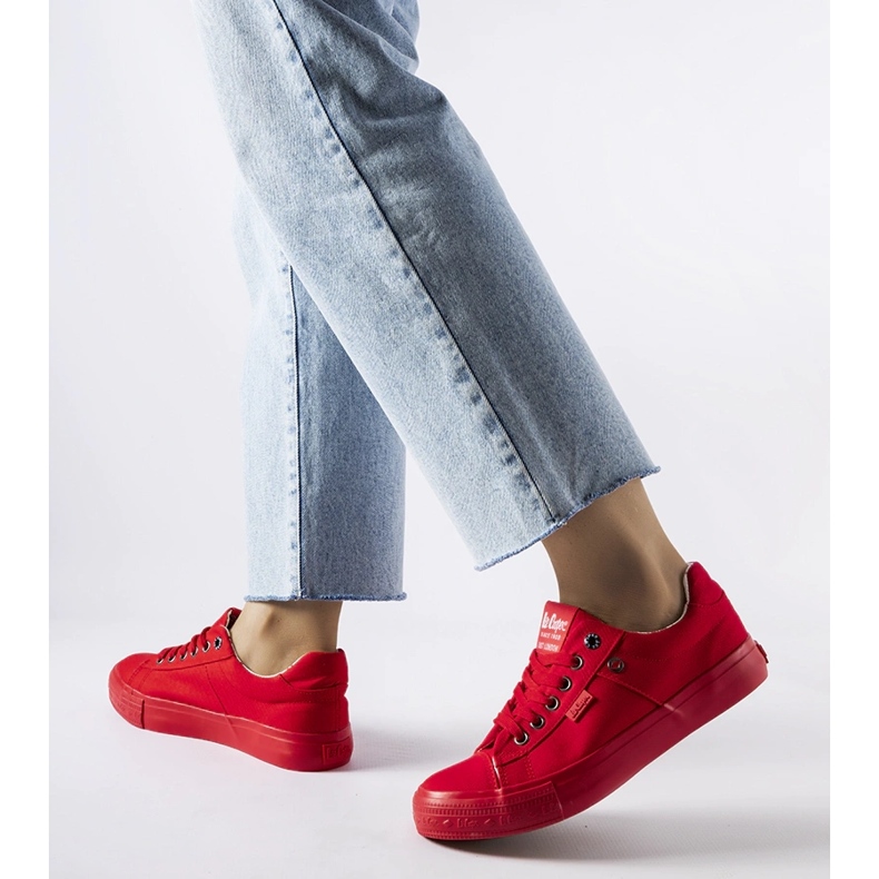 Red fabric sneakers by Lee Cooper 1 Red fabric sneakers by Lee Cooper 1