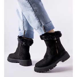 Black women's snow boots, Trigoso eco-suede 1