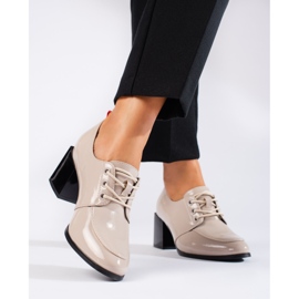 W. Potocki Lace-up women's shoes Potocki beige 1