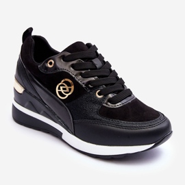 PE1 Women's Lace-up Sports Shoes on a Wedge Black Genova 1 PE1 Women's Lace-up Sports Shoes on a Wedge Black Genova 1