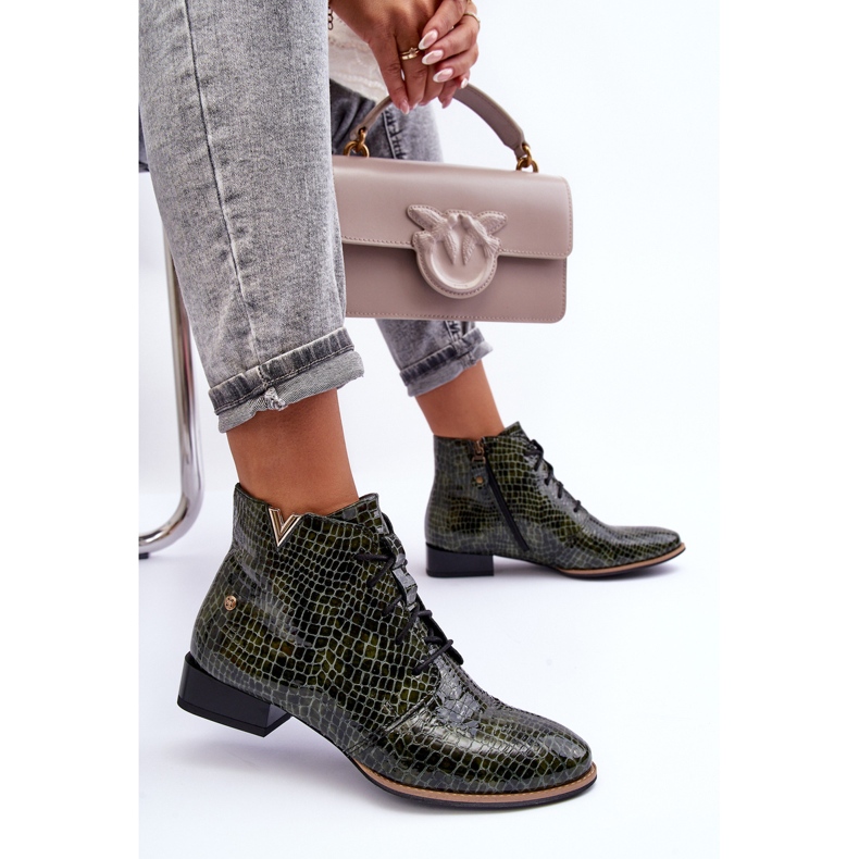 Women's Leather Boots Maciejka 5743C-09 Green 1 Women's Leather Boots Maciejka 5743C-09 Green 1