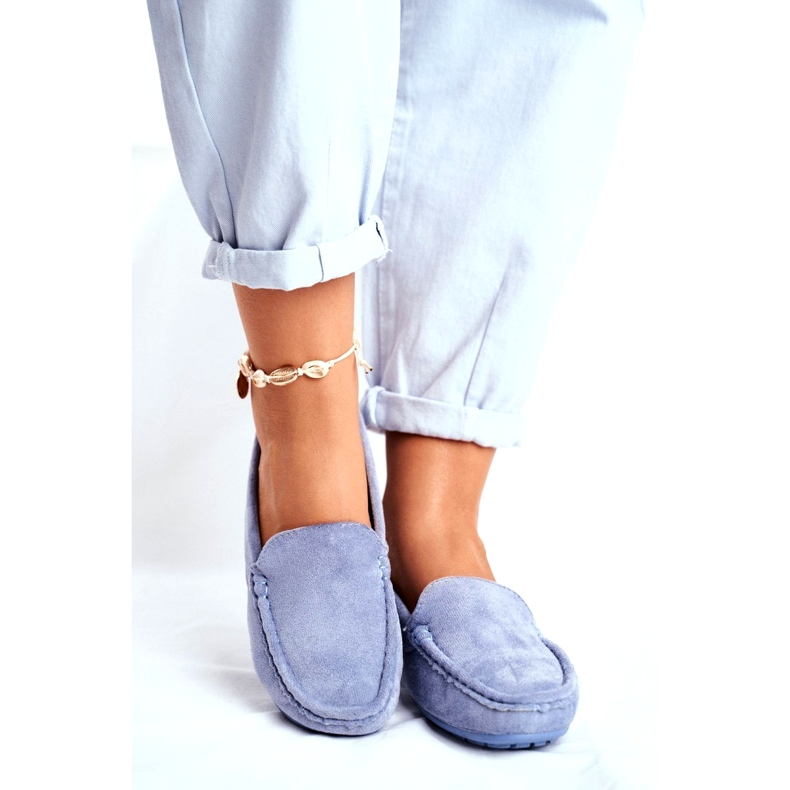 Evento Women's Blue Loafers Suede Morreno 2 Evento Women's Blue Loafers Suede Morreno 2