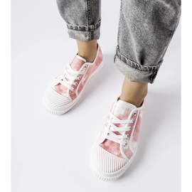Pink Clavet washed-out sneakers 1