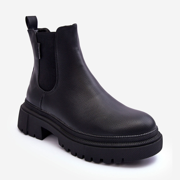 Leather Boots Insulated Chelsea Boots Big Star MM274619 Black 1 Leather Boots Insulated Chelsea Boots Big Star MM274619 Black 1
