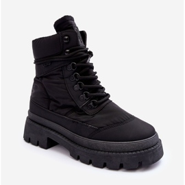 Women's Trappers Insulated Ankle Boots On Platform And Flat Heel Big Star MM274338 Black 2