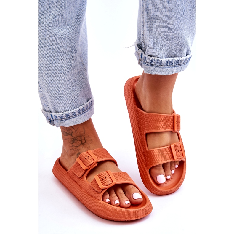 Women's Foam Flip-Flops With Orange Straps 3