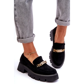 Seastar Classic suede moccasins on a massive platform, black 2