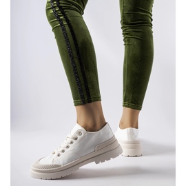 White fabric sneakers by Nassar 1
