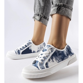 Blue washed Clavet sneakers 1