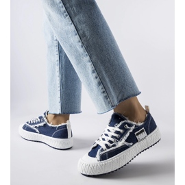 Inna Navy blue sneakers with abrasions from Safiy 1 Inna Navy blue sneakers with abrasions from Safiy 1
