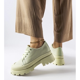 Green shoes with a massive Pointe sole 1