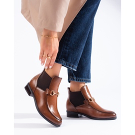 Women's boots Jodhpur heel Vinceza brown 2