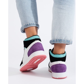 Shelovet multicolored high-top women's sneakers 1