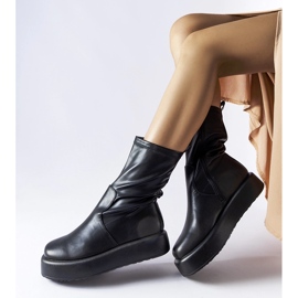 Black Shadid platform ankle boots 2