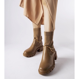 Brown ankle boots with elastic upper Naser 1 Brown ankle boots with elastic upper Naser 1