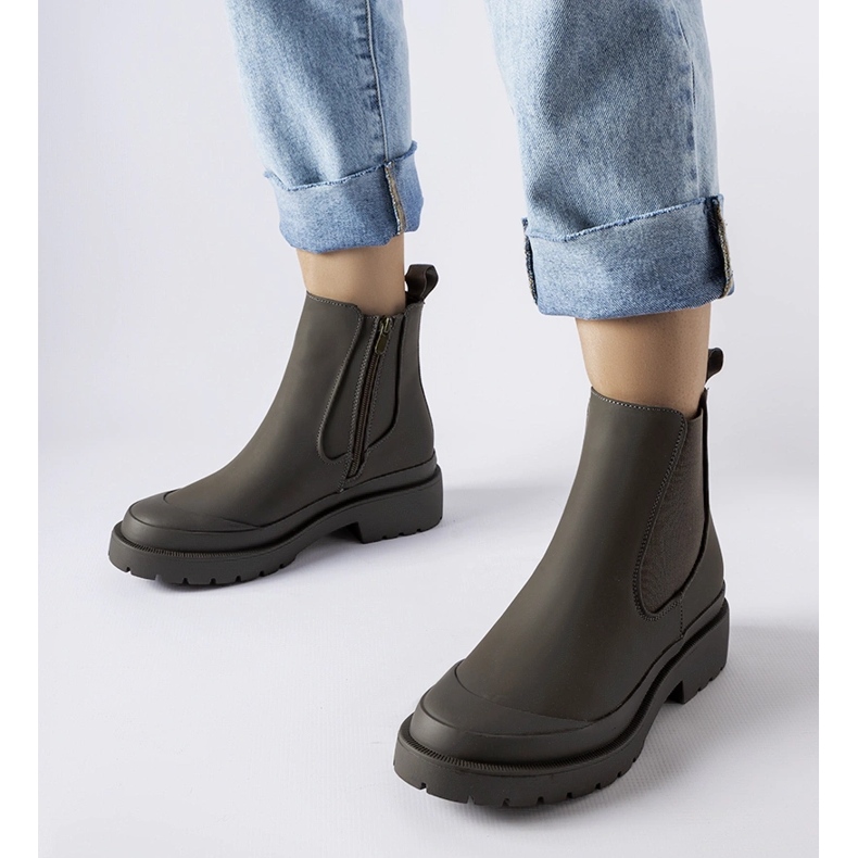 Green women's boots by Detis 1