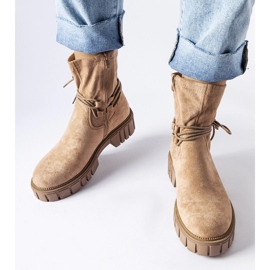 Beige ankle boots with Averardo ties 1 Beige ankle boots with Averardo ties 1