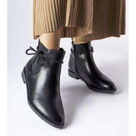 Black classic Chelsea boots with Adua zircons 1