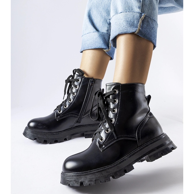 Black ankle boots Myers 1