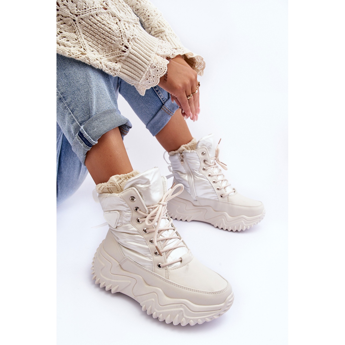 Corene high top chunky top sneakers