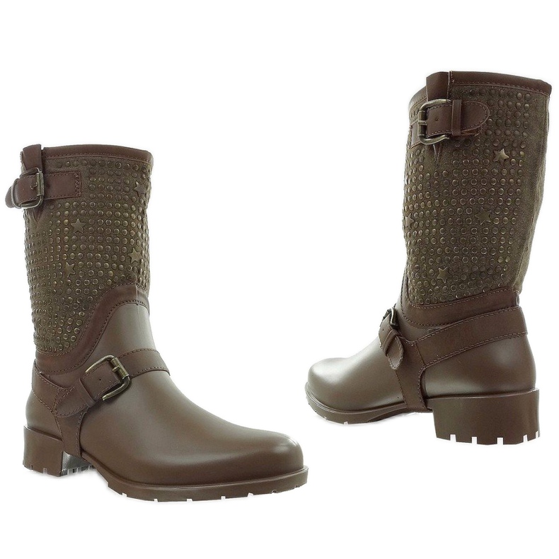 Galoshes with studs BL8-18 Khaki 1