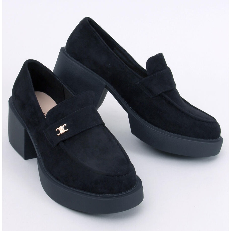 Coniff Black high-heeled loafers 1