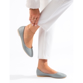 Women's gray ballerina shoes made of Shelovet ecological leather grey 1