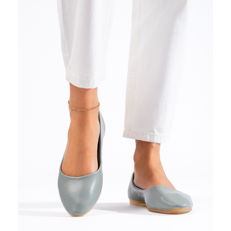 Women's gray ballerina shoes made of Shelovet ecological leather grey 2