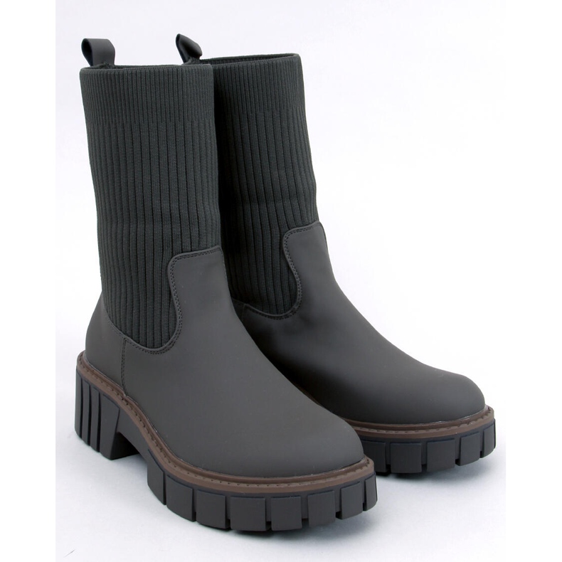 Ruddins Kaki high Chelsea boots with a flexible upper green 1