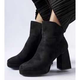 Black ankle boots on a massive Itaf heel 1 Black ankle boots on a massive Itaf heel 1