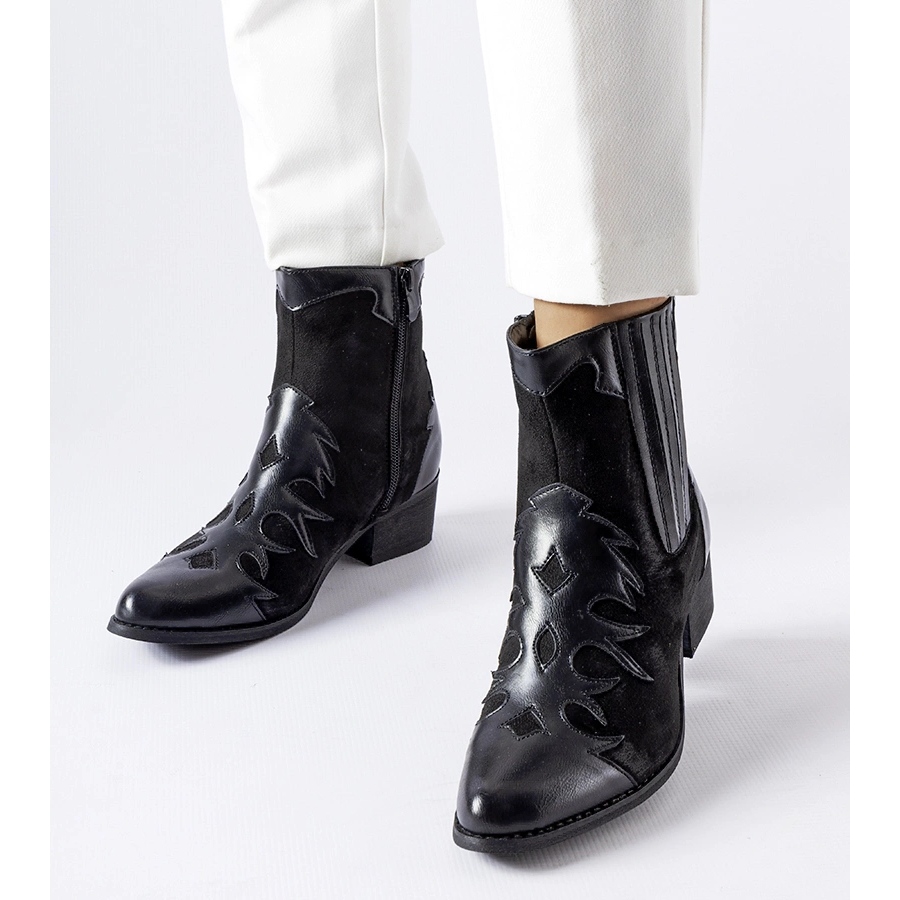 Topshop black cowboy boots online